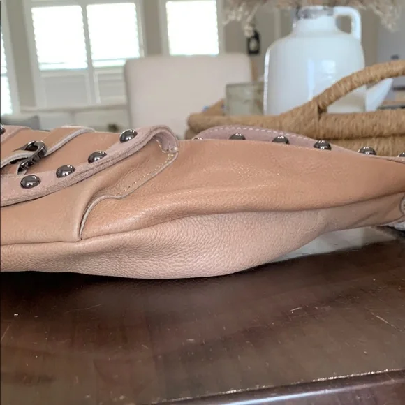 Free People Tan Studded Leather Shoulder Bag - Picture 15 of 17